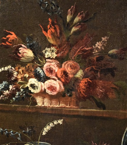 XVIIIe siècle - Nature morte de Fleurs - Gaspare López (1677- 1732)